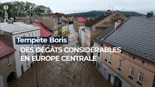 Tempête Boris  Des dégâts considérables en Europe centrale  RTBF Info [upl. by Bottali198]