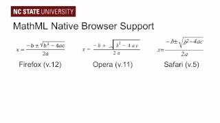 Accessible Math on the Web Part 2 The Simple Way with MathML and HTML5 [upl. by Arrotal]