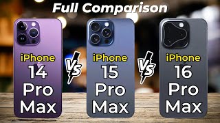 iPhone 16 Pro Max vs iPhone 15 Pro Max vs Iphone 14 Pro Max 🔥 Full Specs Comparison [upl. by Lorrimer]