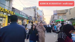 Kirkuk KURDISTAN  virtual tour 4k 60 fps Bazar [upl. by Karrie978]