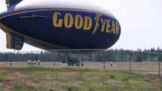 Chambers Bay Golf Tourney Good Year Blimp Takeoff [upl. by Eelyab280]