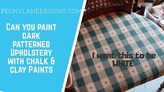 Can You Paint Dark Patterned Fabric with White Chalk and Clay Paints [upl. by Lawton771]