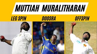 Muttiah Muralitharan Unplayable Bowling Variation off spin doosra leg spin  Murali Bowling Action [upl. by Emelun578]