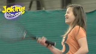 Crazy tennis ball launcher  Joking Around [upl. by Ahsoyek]