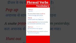 PHRASAL VERBS with meaning amp Examples How to learn English [upl. by Einalam]