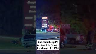 Accident Chambersburg Pa Loudoun st by Sheetz [upl. by Cornall]