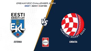 Group 1 Match 7  EST vs CRO  Highlights  ECC24 Challenger  24 Sep 2024  ECC24007 [upl. by Nathalia]