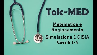 TolcMED Simulazione 1 Analisi dei Quesiti di Ragionamento e Matematica 1 [upl. by Adeirf]