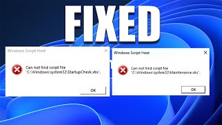 CARA MENGATASI FILE WINDOWS HILANGquotCAN NOT FIND SCRIPT FILEquot Maintenancevbs StartupChecksvbs [upl. by Ondine]