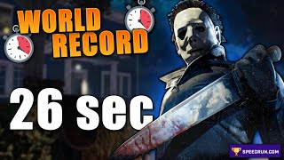 World Record Speedrun Myers 26sec 1v1 Killer vs Bot  Dead by Daylight [upl. by Nilyaj]