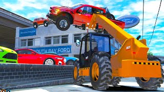 Lifting New Cars On Top of Dealership in GTA 5 RP [upl. by Ecinrahs]