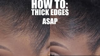 How to get SUPER STRAIGHT SLEEK amp FULL THICKER EDGES QUICK EDGE FILLER TUTORIAL [upl. by Isidore50]