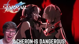 BLACK SWAN CANT HANDLE ACHERON Acheron Animated Short Reaction  Honkai Star Rail [upl. by Ydnal]