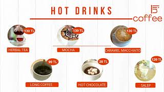 linguru menu list hot drinks  cold drinks [upl. by Orazal656]