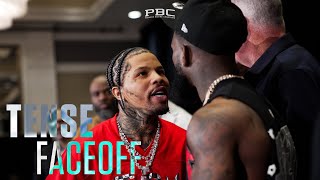 Gervonta Davis and Frank Martins HEATED Faceoff [upl. by Ahsinwad779]