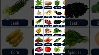 Vegetables names in english  vegetables names spelling in english for kids [upl. by Yregerg725]