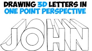 How to Draw 3D Letters Using One Point Perspective [upl. by Hugibert]