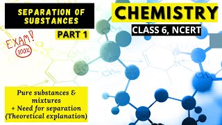 Chemistry Ep 1 Class 6 Separation of substancesPart 1 Theory NCERT Competitive exams [upl. by Tunnell147]