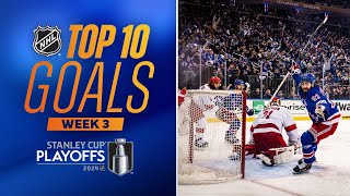 NHL Top 10 Goals from Week 3  2024 Stanley Cup Playoffs [upl. by Dranyer]