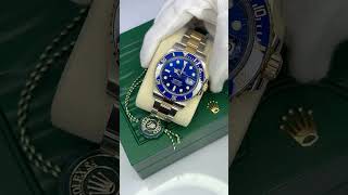 Rolex Submariner Bluesy Blue Index Dial Oyster Bracelet Mens Watch 116613lb0005 [upl. by Gurias]