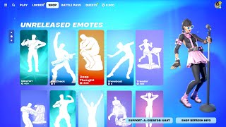 EVERY LeakedUnreleased Emote in Fortnite [upl. by Slack]