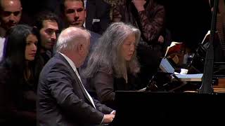 Barenboim amp Argerich  Mozart Sonata for Two Pianos K448 [upl. by Eelsha]