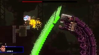 Broforce PS4 11  Terrorkrawler Boss Battle [upl. by Arimihc]