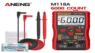 ANENG M118A Digital 6000 Counts Auto Range True Rms Mini Multimeter Transistor Review [upl. by Aurthur]