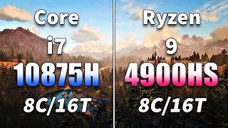 Core i7 10875H vs Ryzen 9 4900HS  Gameplay Benchmark Test [upl. by Asilla]