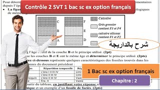 Contrôle 2 svt 1bac sc ex la stratigraphie et les subdivisions du temps géologique شرح بالداريجة [upl. by Einneg939]