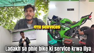 Ladakh Jane se phle bike ki service karwa liya [upl. by Eittol832]