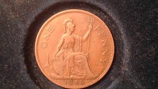 1946 One Penny United Kingdom [upl. by Eecyal]