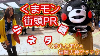 【くまもとモン×福岡天神ジャック】街頭PRのくまモン【小ネタ集風編集】 [upl. by Ellora]