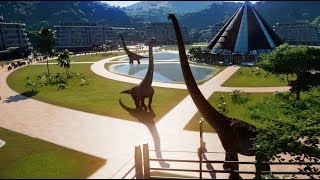 Brachiosaurus Mamenchisaurus Dreadnoughtus amp Indominus Rex Breakout amp Fight 1080p 60FPS [upl. by Oinotla]