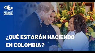 Príncipe Harry y Meghan Markle duques de Sussex llegaron a Colombia [upl. by Hgiellek]