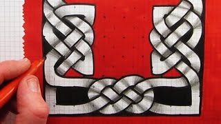 How to Draw A Celtic Knot Border Pattern [upl. by Millisent]