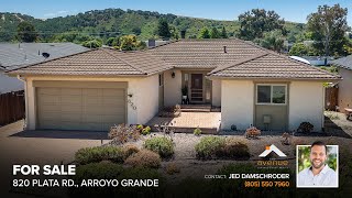 FOR SALE 820 Plata Rd Arroyo Grande CA 93420 [upl. by Roz]