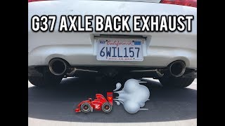 G37 Axle back exhaust [upl. by Wolliw]