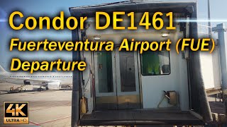 Condor DE1461 Departure Fuerteventura Airport FUE  Aviation  4K [upl. by Maier]