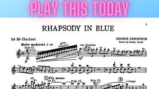 How to Glissando Rhapsody in Blue Clarinet Solo [upl. by Eleanore964]