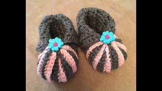 Chaussons Citrouille au crochet [upl. by Kragh]