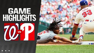 Nationals vs Phillies Game Highlights 81824  MLB Highlights [upl. by Noletta]