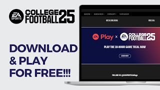 How To Download amp Play EA Sports College Football 25 For Free [upl. by Kristopher]