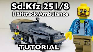 WW2 Lego BrickMania based SdKfz 2518 ambulance TutorialInstructions [upl. by Ynnub750]