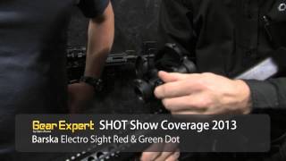 Barska Electro Sight Red amp Green Dot  SHOT Show 2013 [upl. by Ayo]