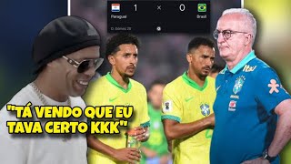 Paraguai 1 x 0 Brasil  ESSA SELEÇÃO BRASILEIRA DO DORIVAL É MUITO RUIM [upl. by Rawlinson]