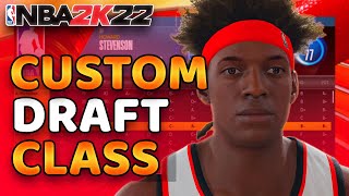 How to add a created player to a custom draft class on NBA 2K22 [upl. by Aroved777]