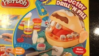 PLAYDOH Tutorial Doctor Drill N Fill Playset How to Make PlayDoh Teeth with the Dentist [upl. by Oech]