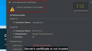 How to fix Servers certificate is not trusted  Untrusted Servers certificate  Android Studio [upl. by Nebe53]