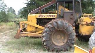 John Deere 640D Log Skidder [upl. by Nahtonoj61]